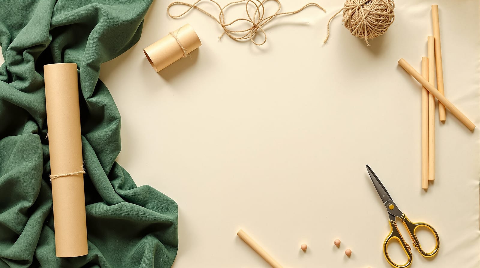 Instrumentos musicales construidos con papel y materiales cotidianos